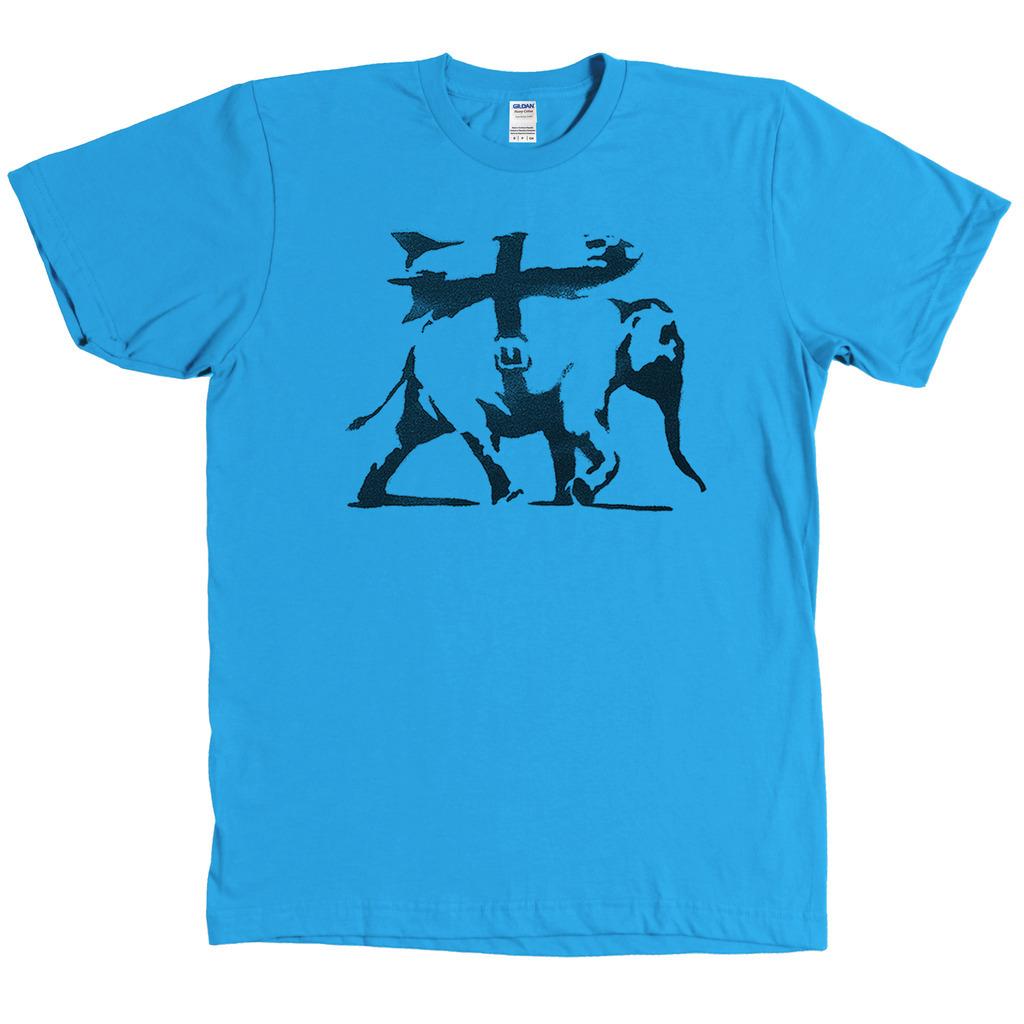 Banksy Heavy Weaponry Rocket Bomb Elephant Shirt Stencil Graffiti - MANY COLORS S разноцветный