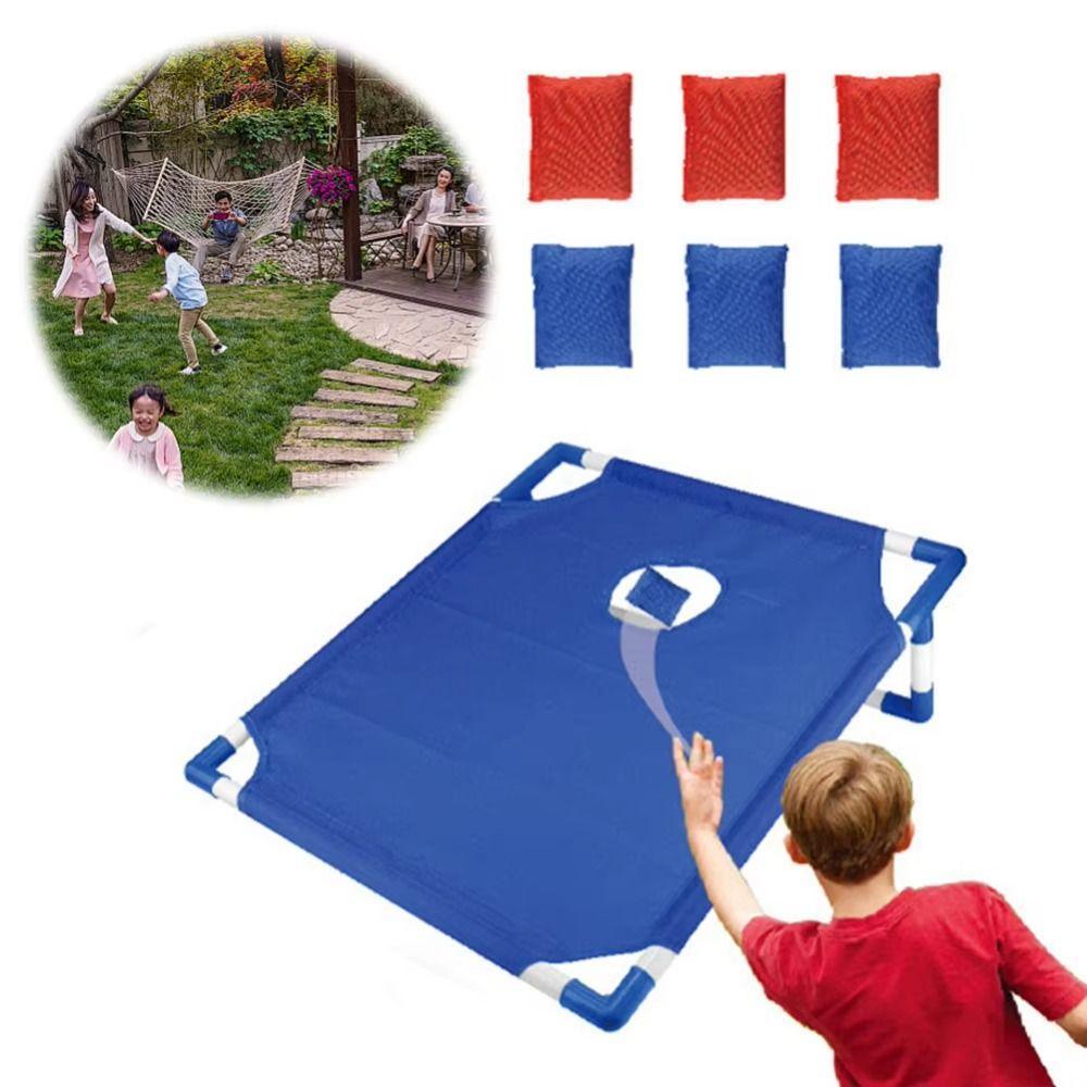 Throwing Bean Bags Game Red Blue Cornhole Game Board BBQ Camping Cornhole Set  Yard Beach