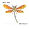 Fashion Alloy Enamel Dragonfly Brooch High-End Versatile Rhinestone Animal Brooch Women'S Clothing Corsage Jewelry Accessory