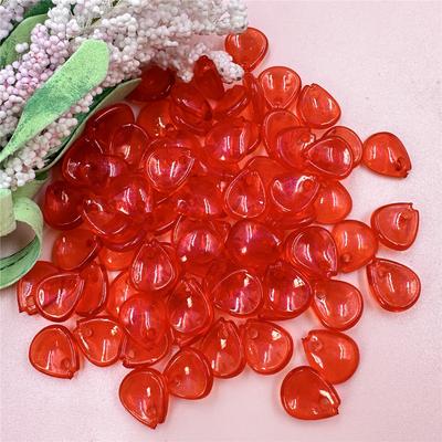 Jewelry Accessories Bracelets Acrylic Water Drop Jewelry Making Earrings 100PCS DIY 10.8*12.2mm Petal Necklace Loose Beads  Pendant Accessories