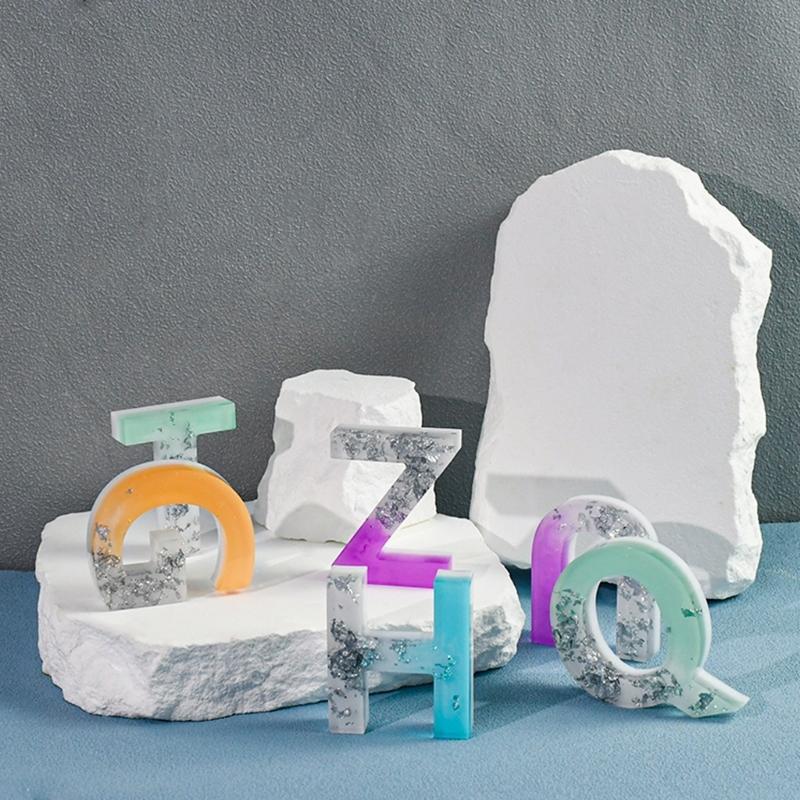 Alphabets Epoxy Resin Mold Letter Silicone Mould for DIYs Keychain Earrings Pendant Epoxy Resin Jewelry Craft Casting Mo
