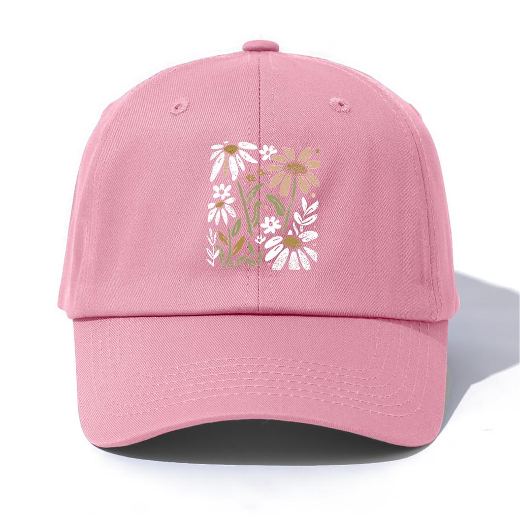 1pc Flowers Print Baseball Cap for Adults Minimalist Retro Style Casual Soft Adjustable Dad Hat Perfect As Gift