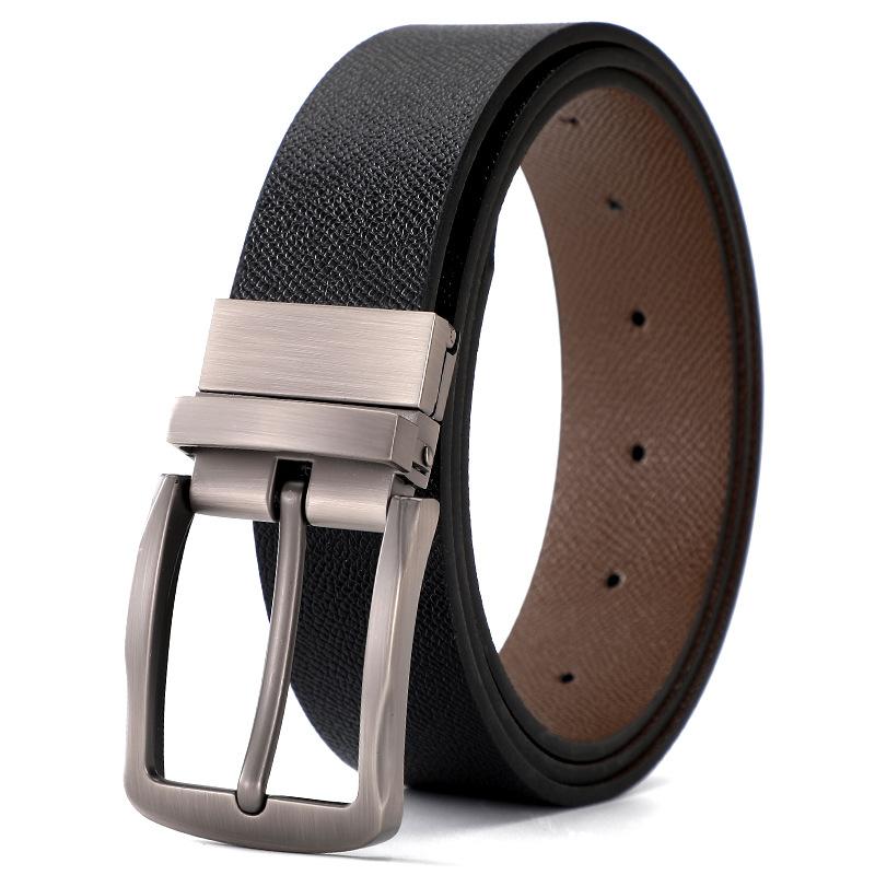 Men'S Rotatable Pin Buckle Belt Casual Simple Belt