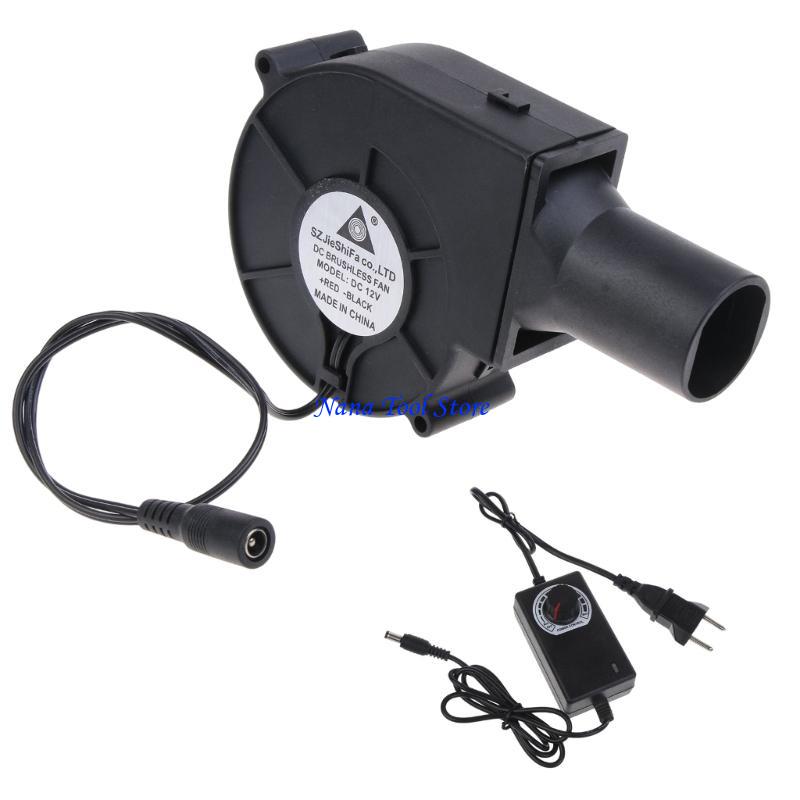 31GJ Outdoor Camping Cooking Grills Fan Adjustable Speed BBQ Blower 110V 220V DC3-12V