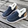 New Winter Women's Cotton Shoes, Piled and Thickened Burrs, Warm Flat-soled Cotton Shoes