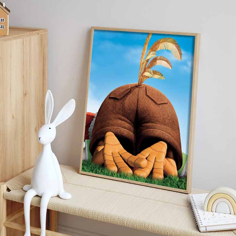 Disney 5D DIY Diamond Painting Classic Chicken Run Scene Illustration Full Round Diamond Mosaic Cartoon Embroidery Art Painting for Home Decoration