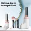 Makeup Brush Dryer Temperature Time Adjustable Knob Type-C Powered Multifunction Automatic Quick Drying Machine White