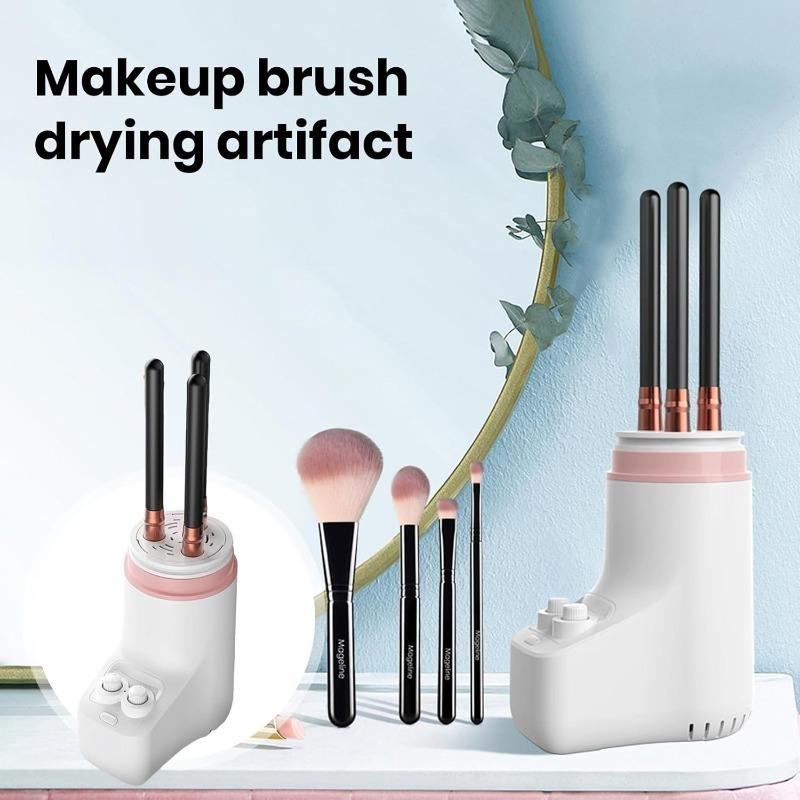 Makeup Brush Dryer Temperature Time Adjustable Knob Type-C Powered Multifunction Automatic Quick Drying Machine White