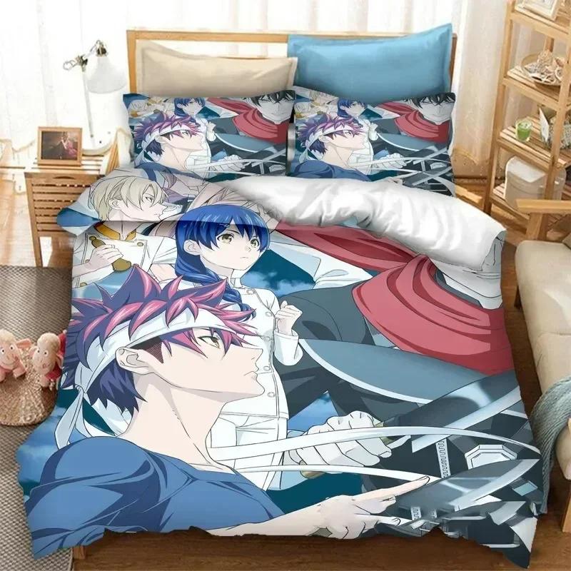 Top 3D Anime Food Wars Shokugeki No Soma Printed Bedding Duvet Cover Set Soft and Comfortable Perfect Children Room Decoration