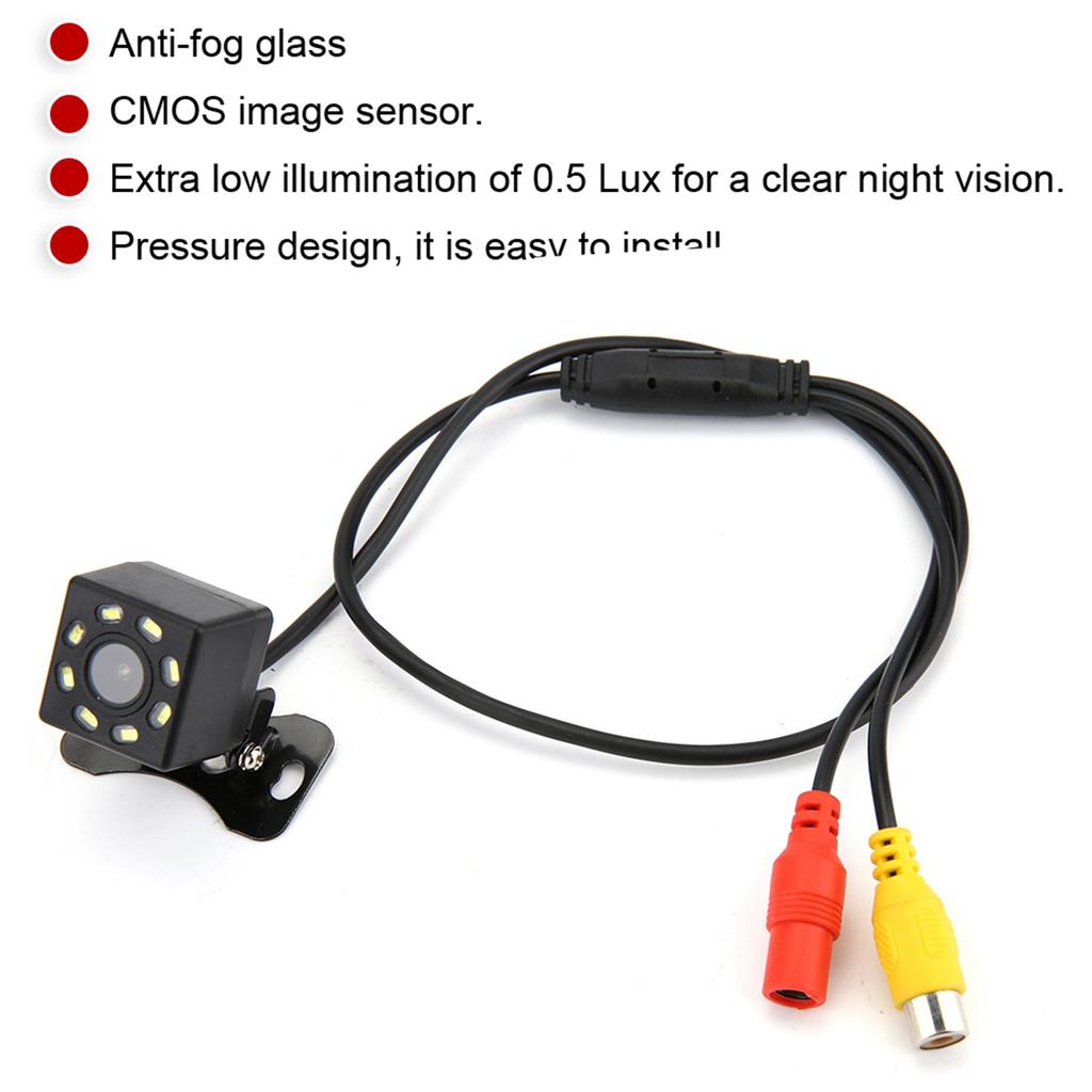 8 LED 170 degrees Wide Angle Rearview Reverse Backup Camera Night Vision Function Waterproof