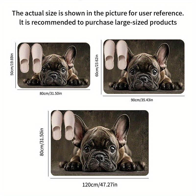 1 Stuks Anti-Vermoeidheid Keukenmatten Schattige Huisdier Franse Bulldog Print Waterdicht Antislip Dikke Gekussende Mat