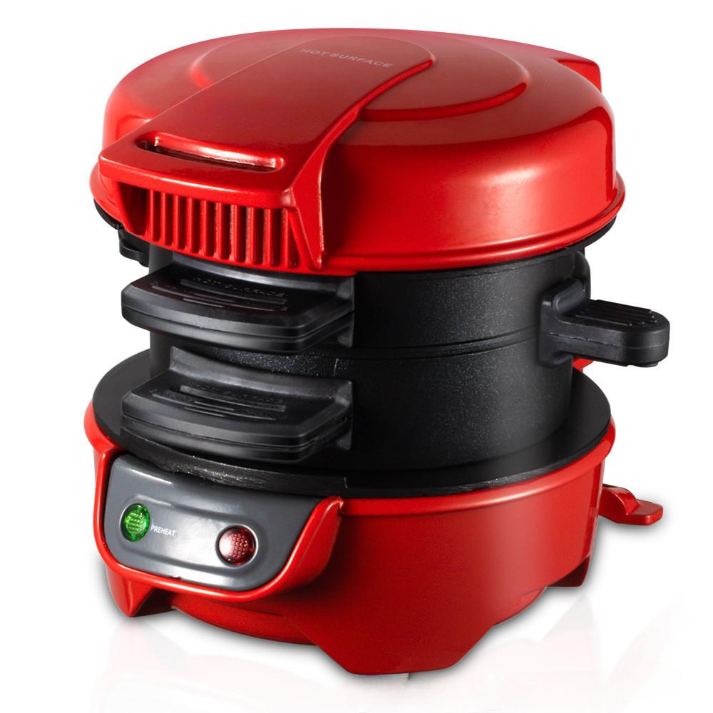600W Çok Fonksiyonlu Sandviç Ekmek Makinesi Ev Tipi Elektrikli Tava Küçük Taşınabilir Hamburger Yapma Makinesi