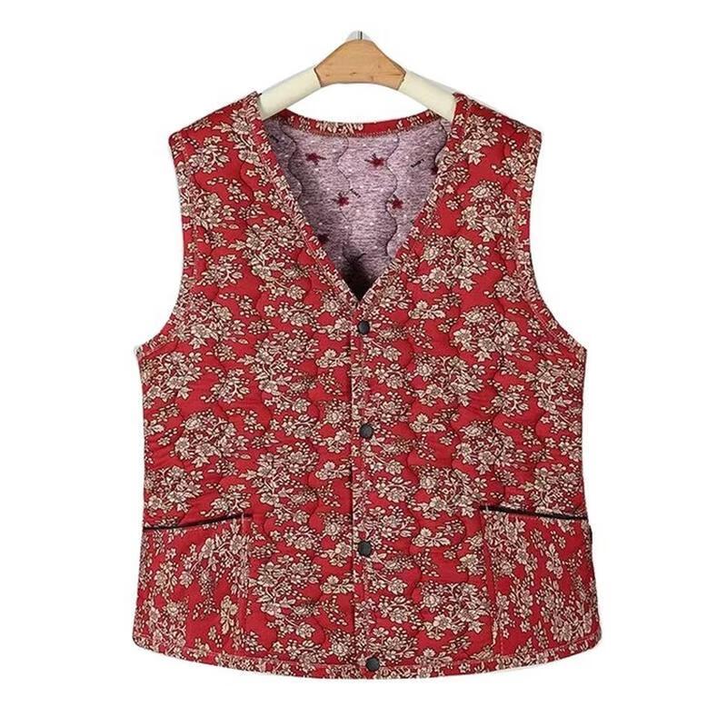 

JINGRX Женский утолщенный жилет из верблюжьей шерсти