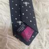 Used Vivienne Westwood Orbro Logo All Over Pattern Jacquard Narrow Tie
