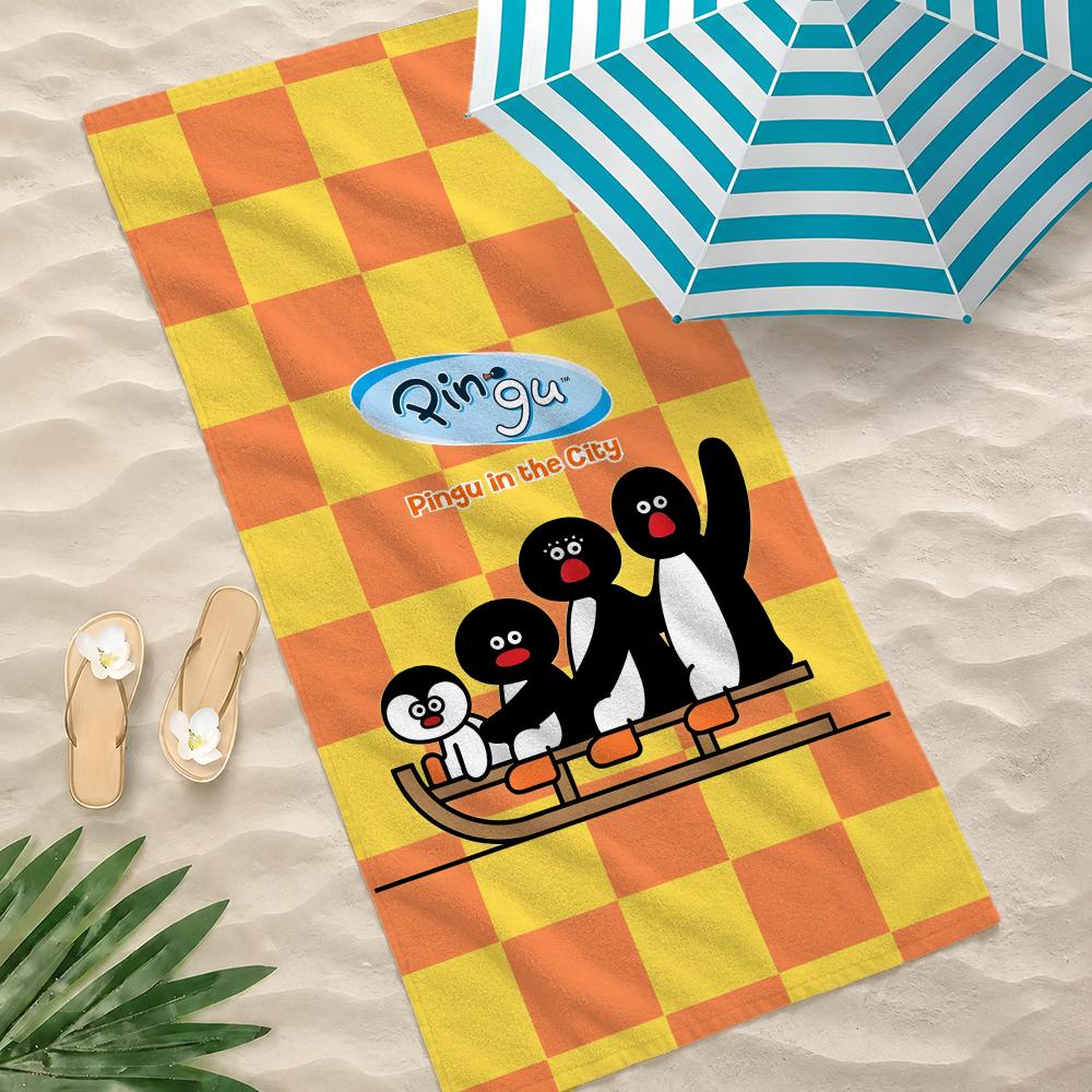 Cartoon P-Pingu Towel Towel beach towel, quick drying absorbent bath towel for Swim,Gym,Camping,Outdoor