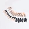 24Pcs Stiletto Fake Nails Coffin Nails Halloween False Nails Punk Full Cover Artificial Press On Nails for Women Girls