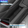 Real Carbon Fiber Car Accessories Door Storage Trim Cover Soft Sticker For Subaru Forester SK      2024