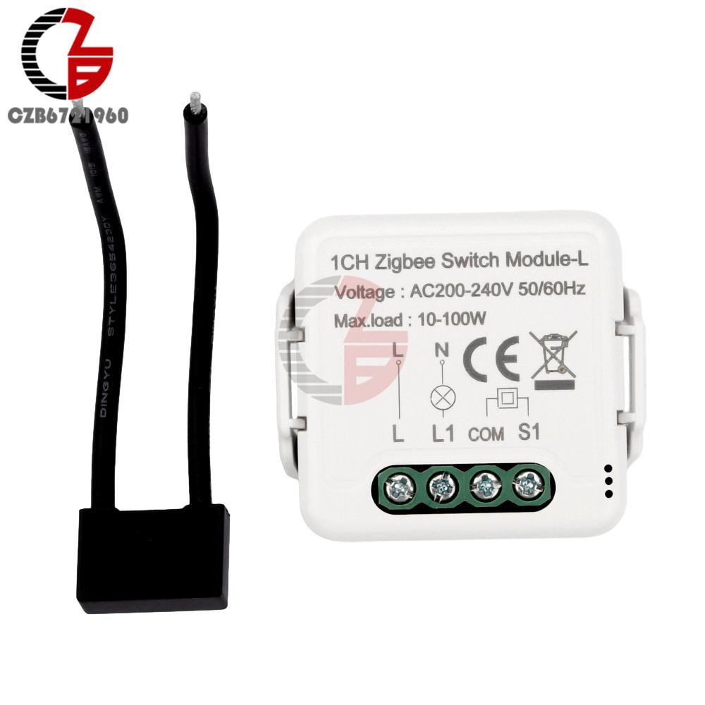 

Для умного модуля-выключателя ZigBee 3.0 Без нейтрального провода Умный дом DIY Размыкатель света Работает с Alexa Google Home AC 240V