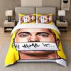 3Pcs Bed Set,Eminem 1 Duvet Cover and 2 Pillowcases, Printed Bedding Decor For Guest Room
