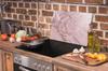 TAGLIERE IN VETRO 52x30 MARMO