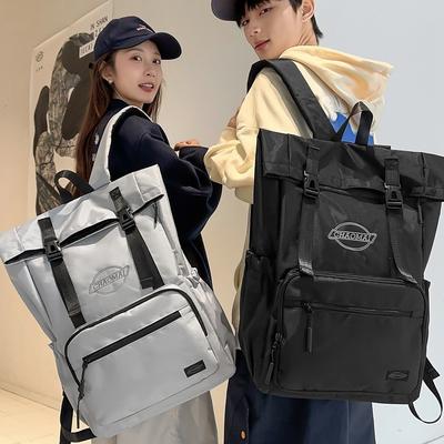 Schoolbag New Outdoor Mountaineering Backpack Korean Edition Design Sense Flip Student School Bag Lightweight Anti-splashing Oxford Cloth Backpack