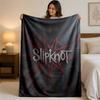 Slipknot Print Flannel Blanket Cozy Lightweight Plush Throw Blanket For Bed Sofa Household Use