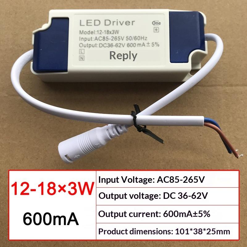 LED Driver Adapter 1Pcs Power Supply Transformer DC 3-4V 600mA for 1W 2W 3W Reading Lamp Projects