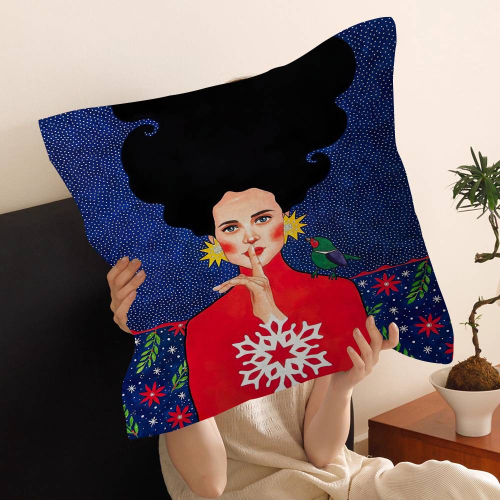 Fashion Abstract Girl Pillow Cover Design cushion Cover decor Holiday Decorati
