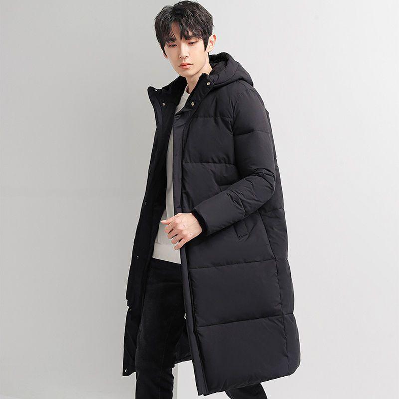 Herren Daunenjacke Langer Winter Neuer verdickter Mantel Paarkleidung