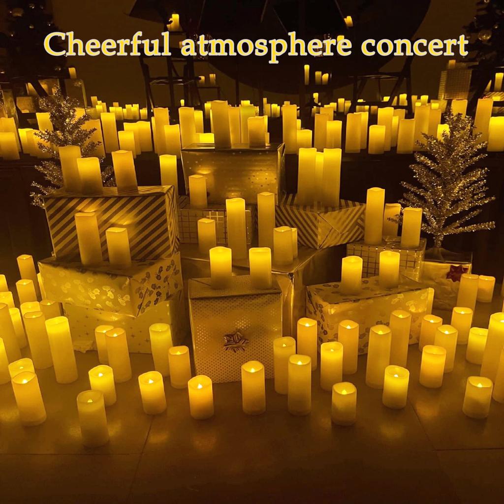 10-160 szt. Migoczące Świece Dekoracyjne na Ślub Urodziny Bezpłomieniowe Świece Koncertowe Świece LED Zasilane Bateriami Elektroniczne Świece