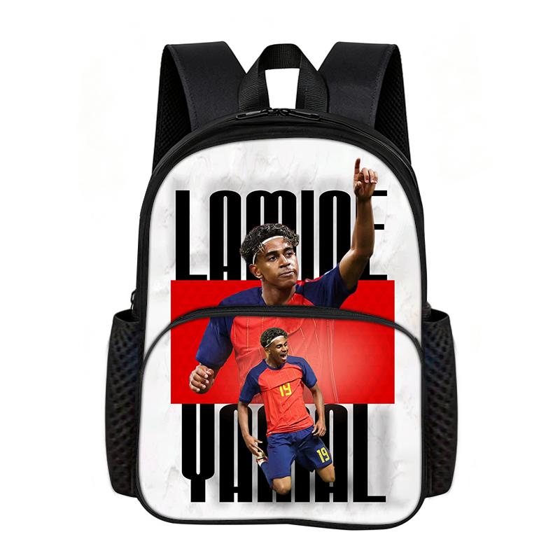 Sac à dos Étoile du Football L-Lamin Yamal Sac à dos Apprendre, Voyage Sacs d'école Sacs Spacieux Football Sport Sac à dos Élève