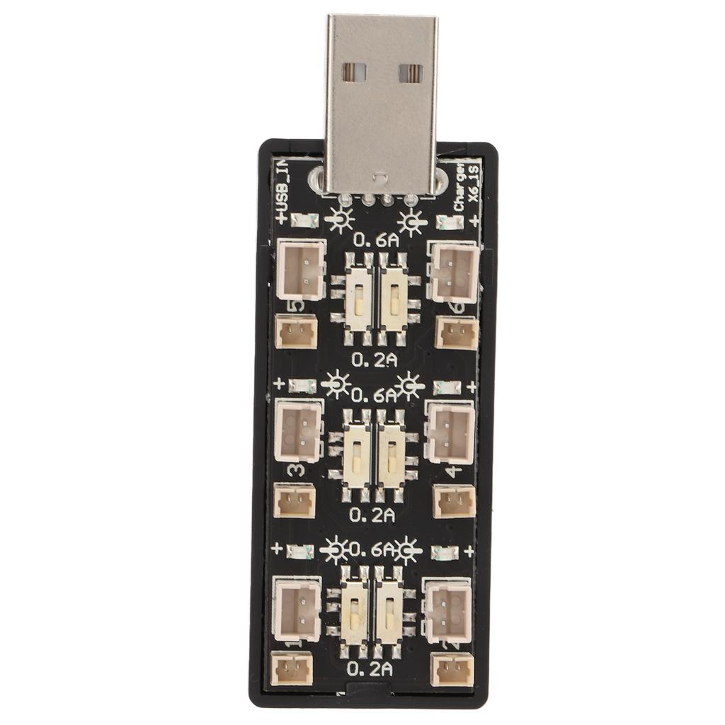 LiPo Battery USB 6 Independent Outputs 3.7V4.35V Smart Charging Tool for RC Model Toy