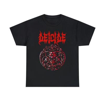 230 Gsm 100% Cotton Deicide T Shirt Death Metal Morbid Angel Obituary Suffocation Six Feet Under Immolation Possessed Unisex Heavy Cotton T Shirt
