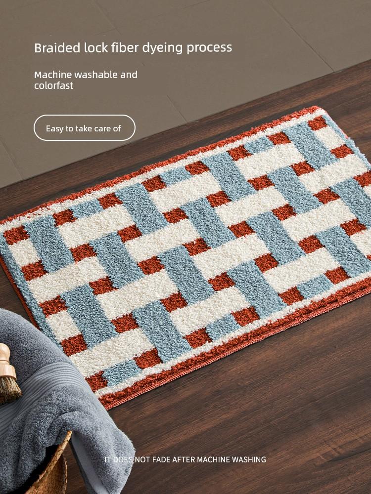 Bathroom Floor Mat, Bathroom Water-Absorbent Non-Slip Foot Mat, Toilet Door Mat, Bathroom Foot Mat, Household Bathroom Carpet Mat