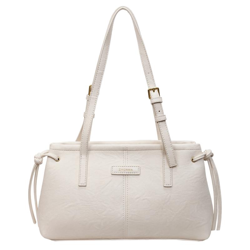 

Small PU Leather Tote Bag for Women Square Shoulder Bags 2025 Designer Luxury Brand Solid Color Handbags and Purses 33cmx19cmx12cm бежевый