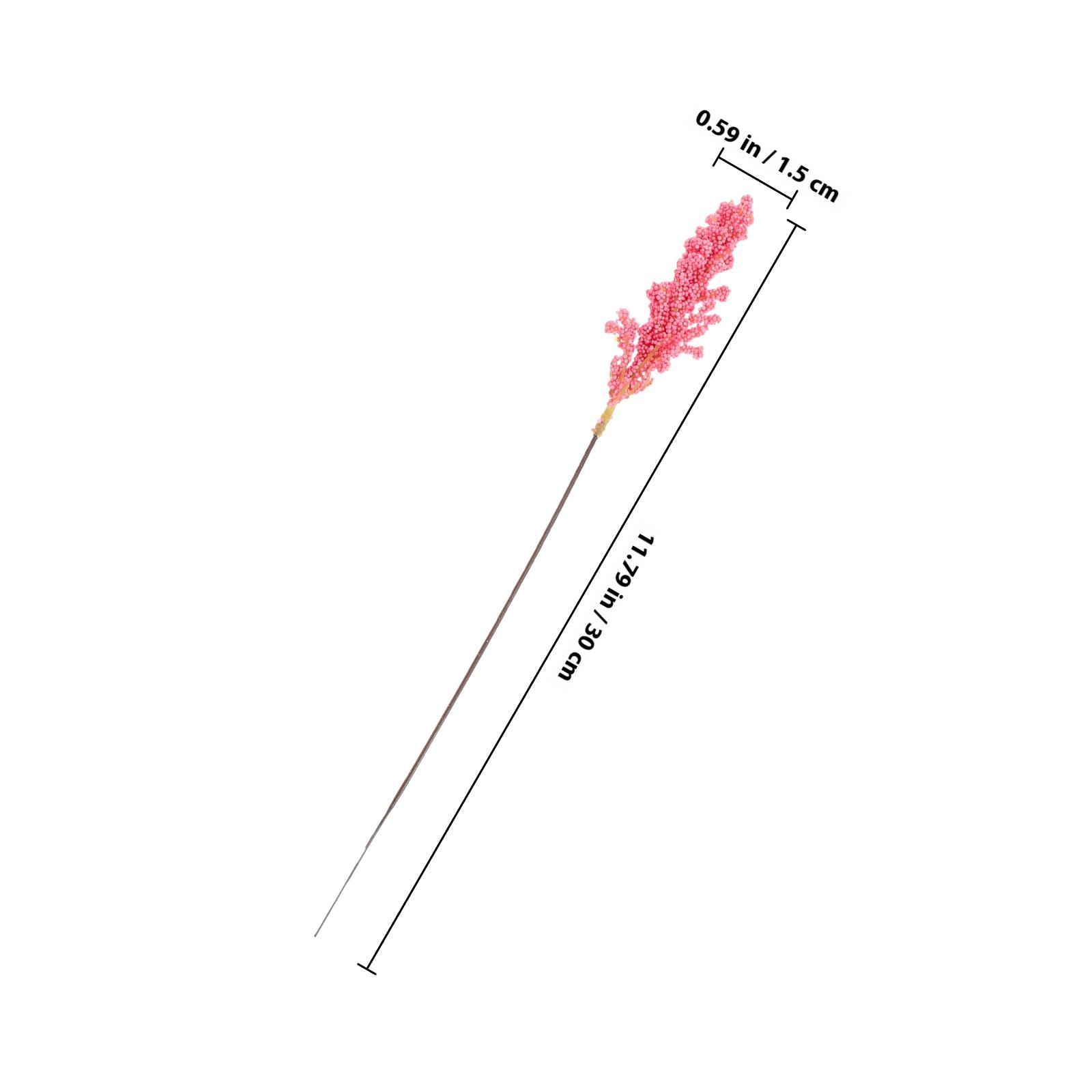 24 шт. Искусственные колосья пшеницы Премиум Имитация колосьев пшеницы для домашнего декора DIY Цветочная композиция Реалистичное украшение в виде колосьев пшеницы розовый