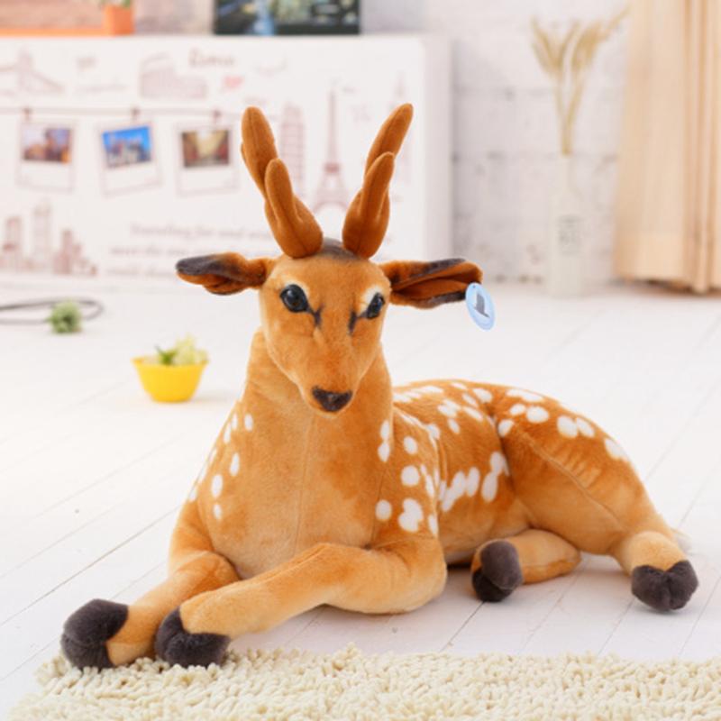 30-85cm Carino Giocattoli Cervo Sika Peluche Simulazione Giocattoli Animali Peluche Cervo Compagno di Giochi per Bambini Regalo di Compleanno per Bambini Decorazione per la Casa