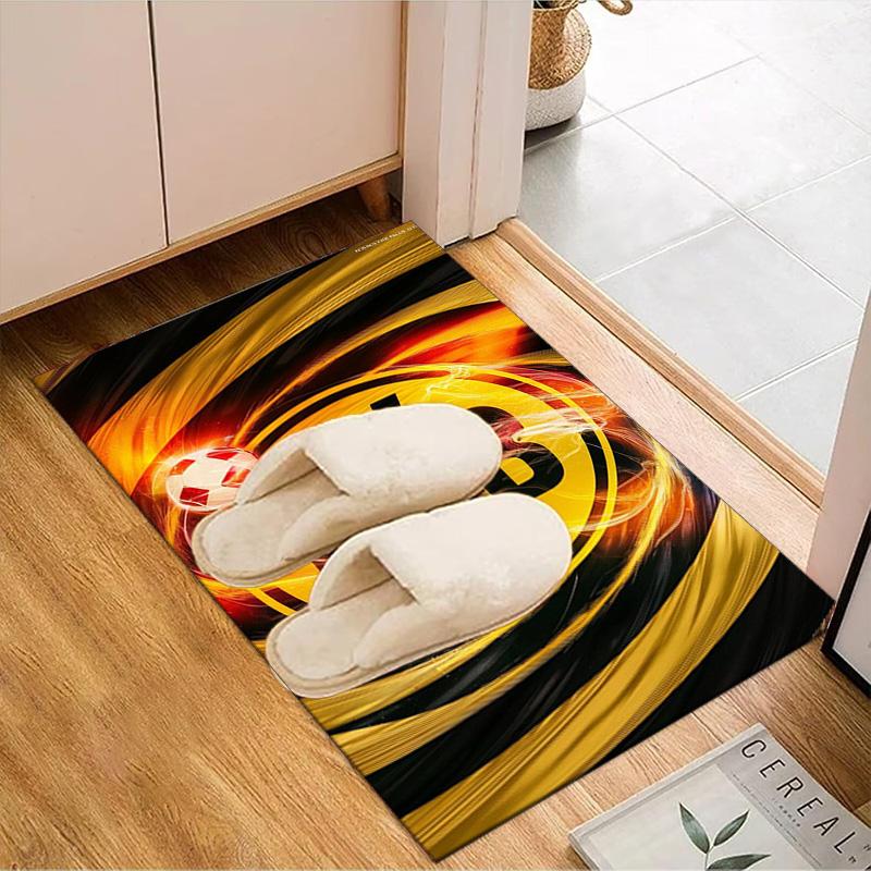 Borussia Dortmund Teppich Spiel Teppich, Fußmatte für Schlafzimmer Wohnzimmer Eingangsbereich Teppich, Heimdeko Idee Geschenk für Weihnachten Geburtstag