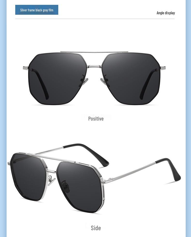 Men's Polarized Nylon Aviator Sunglasses - UV Protection for Driving & Fishing