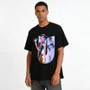 Cyberpunk Girl & Funny Monster Print T-Shirt Unisex Street Style Loose Casual Short Sleeve Top Pure cotton T-shirt