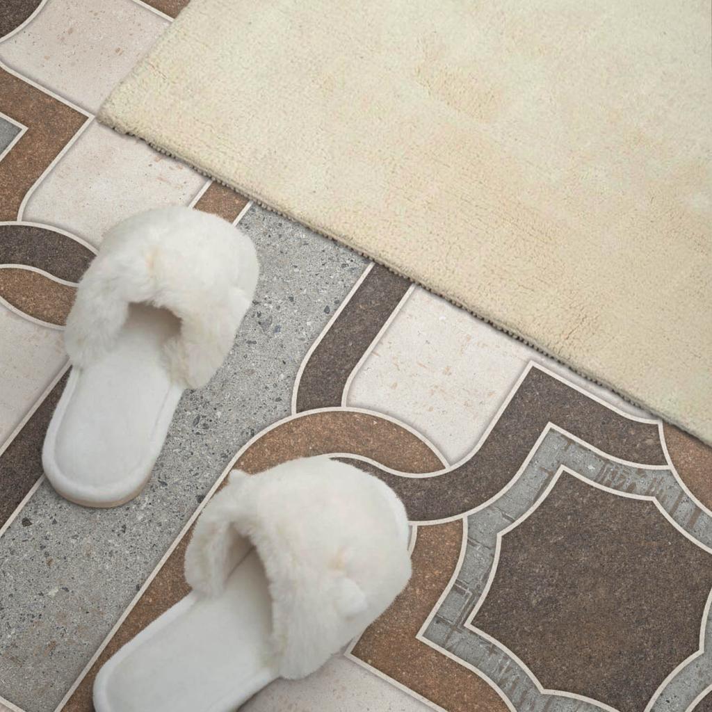 Self-adhesive vinyl panel with a pattern for the living room 120x60 cm Geometric tile pattern