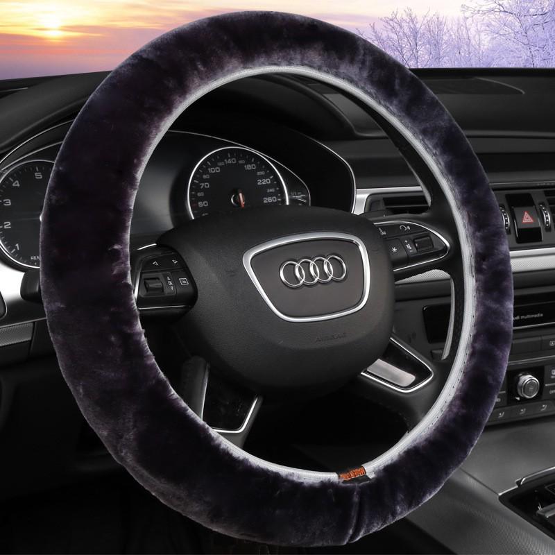 Super Soft Winter Plush Telescopic Steering Wheel Cover