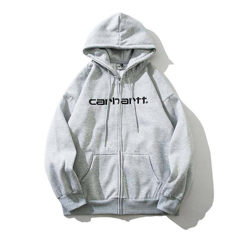 Carhartt 2025 Mikina so zipsom a fleecovou podšívkou s 3D výšivkou pre mužov a ženy