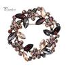 Daily Wear Brooch Vintage Flower Pin, Floral Wreath Lapel Pin with Colorful Jewelry Rhinestones, Accessory for Clothing Dress Coat Bags Scarves Shirts