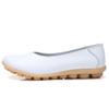 Autumn and winter cowhide Doudou shoes women's large size mother shoes flat-soled maternity shoes beef tendon soft sole 35-44