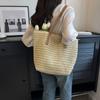 Hand-woven Women's Shoulder Handbag Bohemian 2025 Summer Fashion Straw Beach Tote Bag Travel Shopper Weaving Shopping Bags