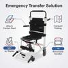 Aluminum Evacuation Chair Emergency Rescue Portable Stretcher Folding Design Retractable Handles 396 Lbs Load Capacity