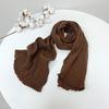 Silk Scarf Women'S Mulberry Silk Solid Color Versatile Summer Scarf Thin Sunscreen Outer Shawl Yarn Brown