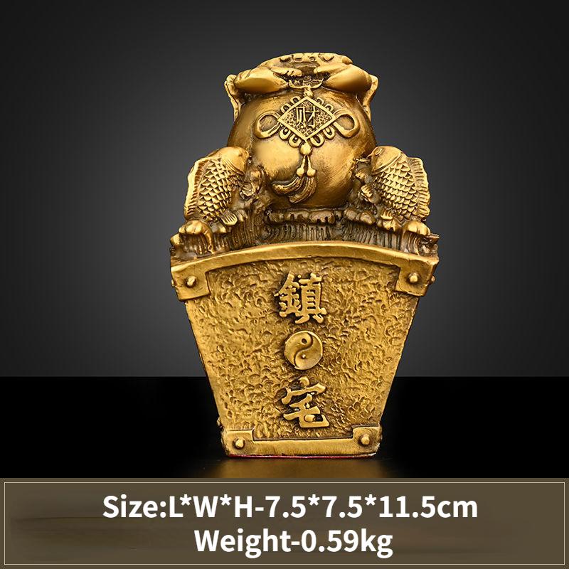 

Китайский стиль Фэншуй Чжаоцай Ремесла Украшения Медь Богатство приходит со всех сторон Украшения Домашний Офис Творческий Декор