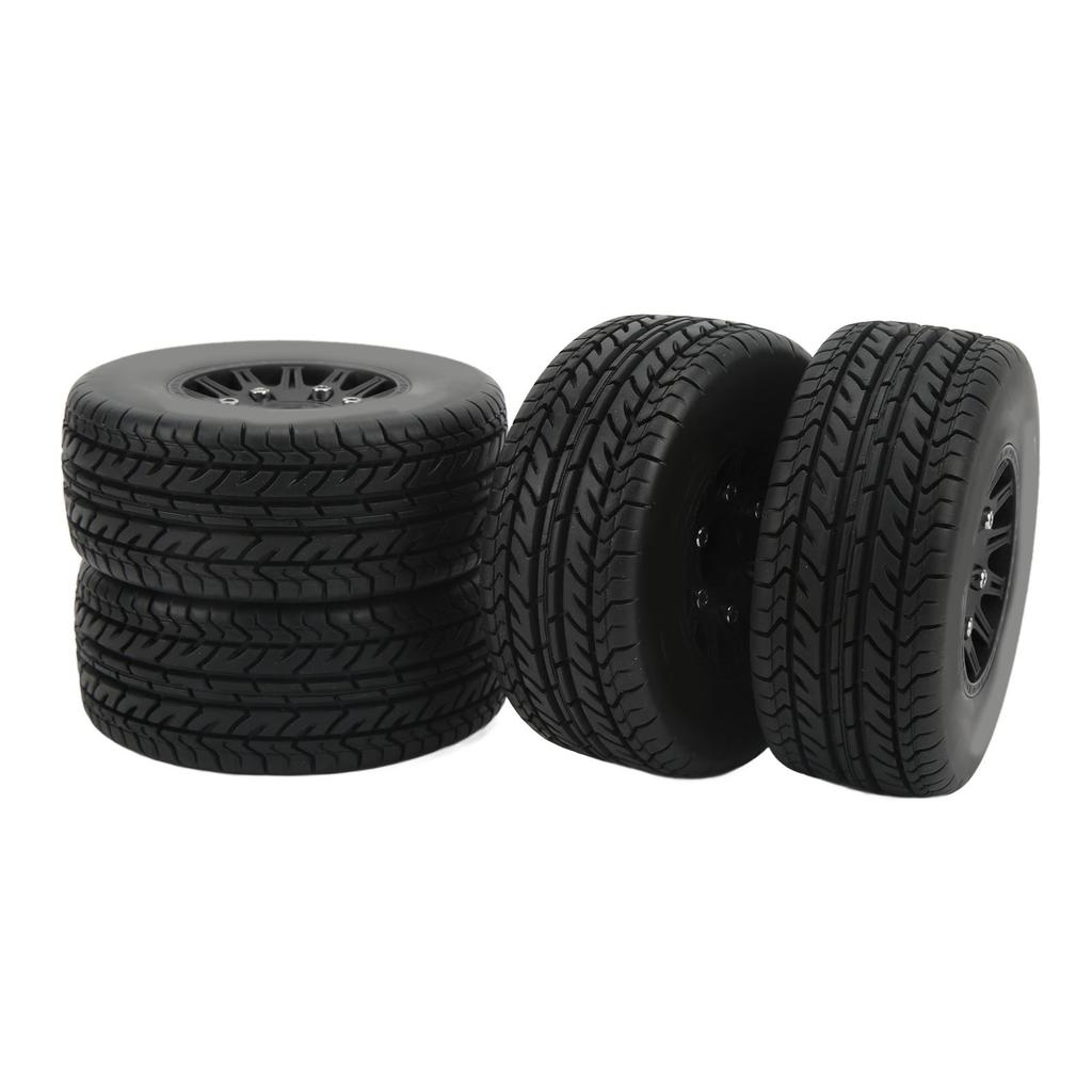 RC Short Course Truck Tires Strong Cushioning 1 10 RC Short Course Truck Wheel with Hex Adapter for ARRMA Black